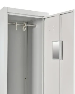 Armadietto a 4 porte con panca ATHLETE Metallo Grigio/Bianco