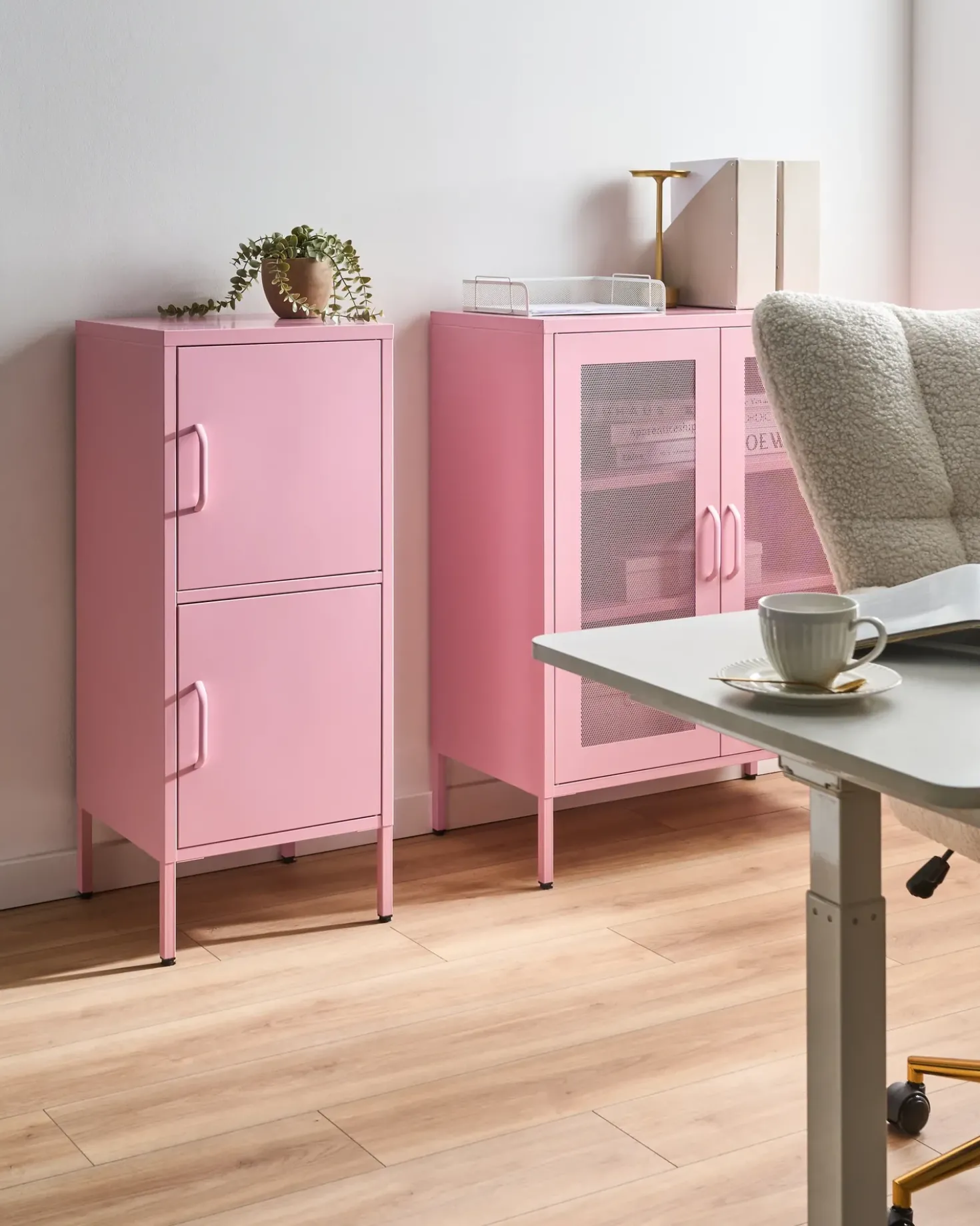 Armadietto da ufficio HURON Metallo Rosa