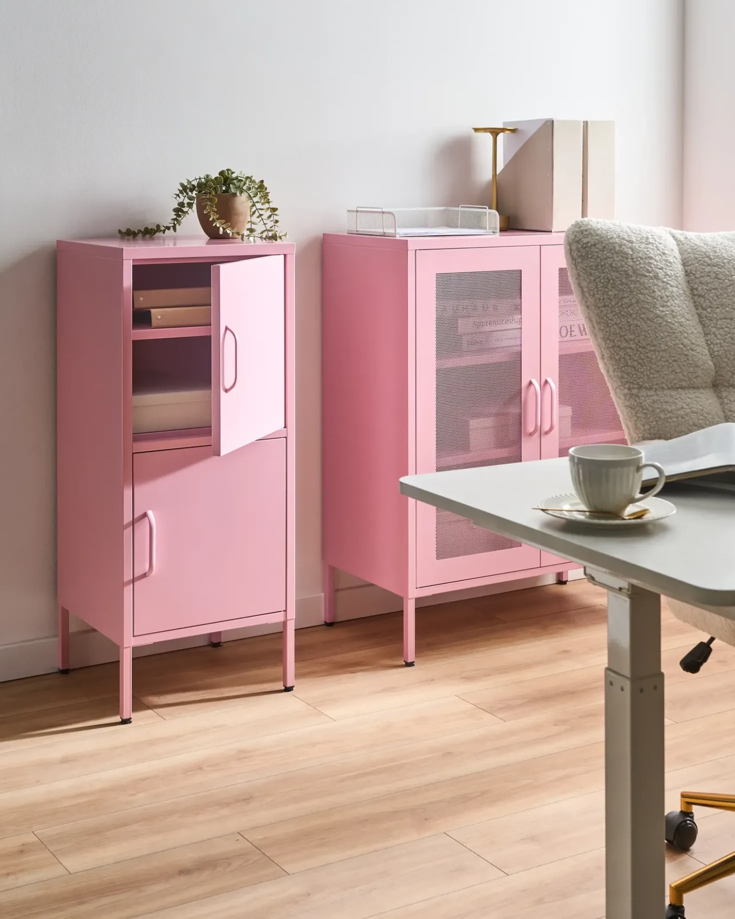 Armadietto da ufficio HURON Metallo Rosa