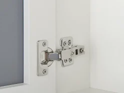 Outlet Beliani Armadio a muro per specchio da bagno PRIMAVERA 40 cm 60 cm Bianco Argento Bianco