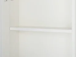 Outlet Beliani Armadio a muro per specchio da bagno PRIMAVERA 40 cm 60 cm Bianco Argento Bianco