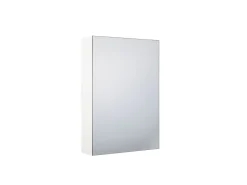 Outlet Beliani Armadio a muro per specchio da bagno PRIMAVERA 40 cm 60 cm Bianco Argento Bianco
