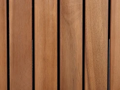 New Beliani Armadio da esterno SAVOCA Legno d'acacia 100 cm 40 cm Marrone Marrone Grigio