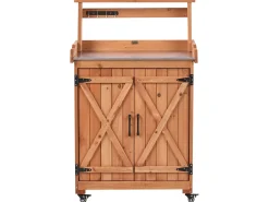 Best Beliani Banco da giardinaggio ALTOLIA Legno di abete 70 cm 40 cm Marrone