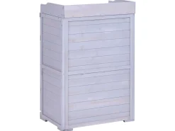 Sale Beliani Banco da giardinaggio TEREVILLE Legno di abete 67 cm 45 cm Grigio Bianco Grigio