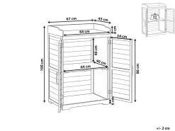 Sale Beliani Banco da giardinaggio TEREVILLE Legno di abete 67 cm 45 cm Grigio Bianco Grigio
