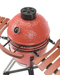 Outlet Beliani KAMADO Ceramica Rosso Rosso Marrone Nero
