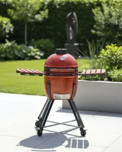 Outlet Beliani KAMADO Ceramica Rosso Rosso Marrone Nero