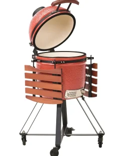 Outlet Beliani KAMADO Ceramica Rosso Rosso Marrone Nero