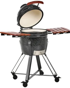 Online Beliani KAMADO Ceramica Nero Marrone Nero