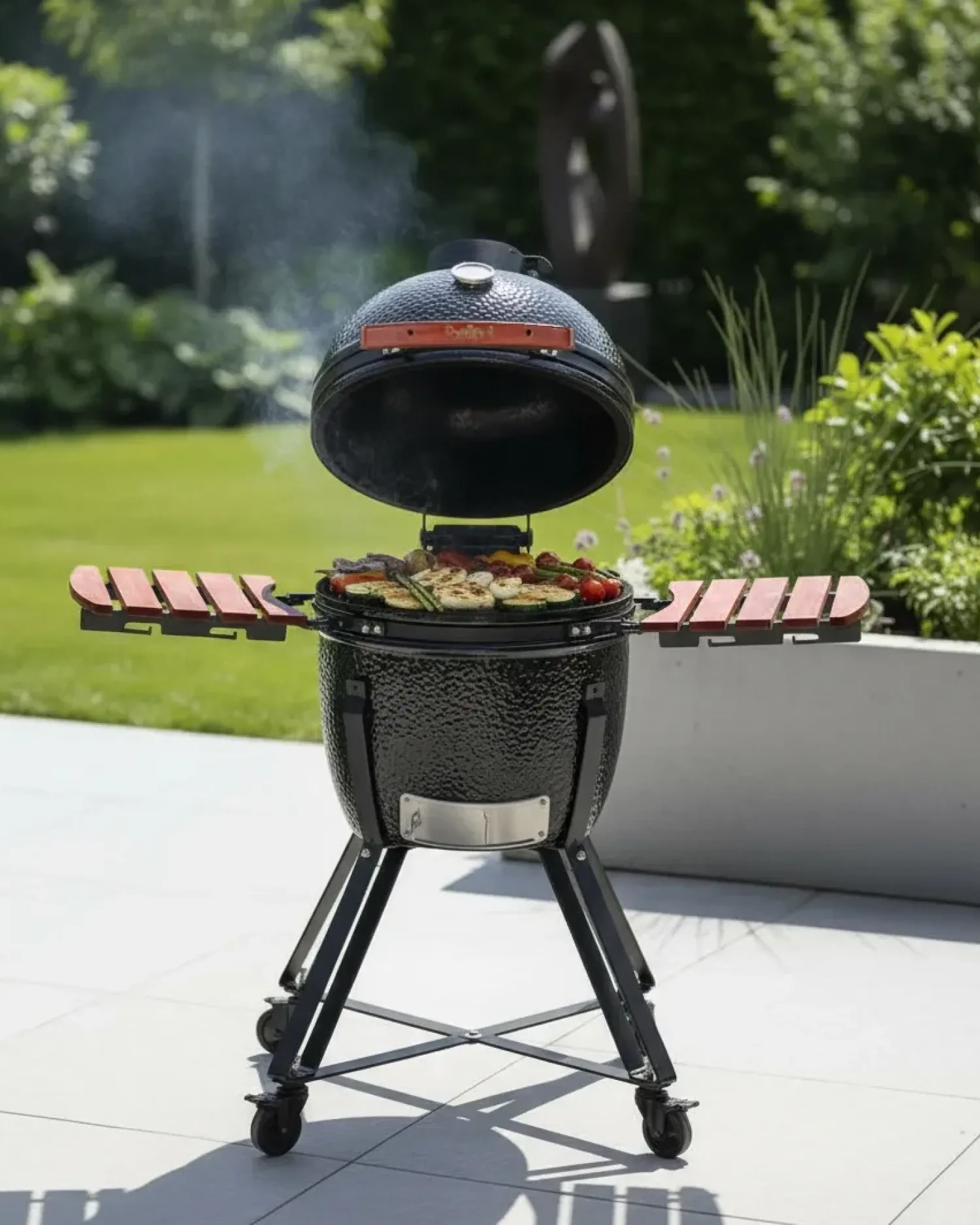 Online Beliani KAMADO Ceramica Nero Marrone Nero
