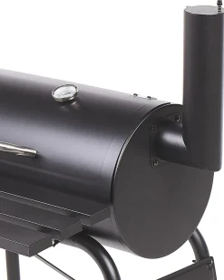 Beliani Barbecue a carbonella KATLA con affumicatore Metallo Nero