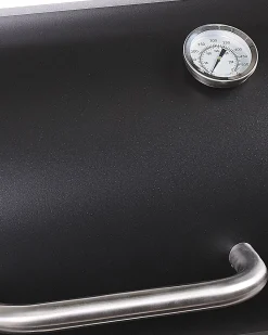 Beliani Barbecue a carbonella KATLA con affumicatore Metallo Nero