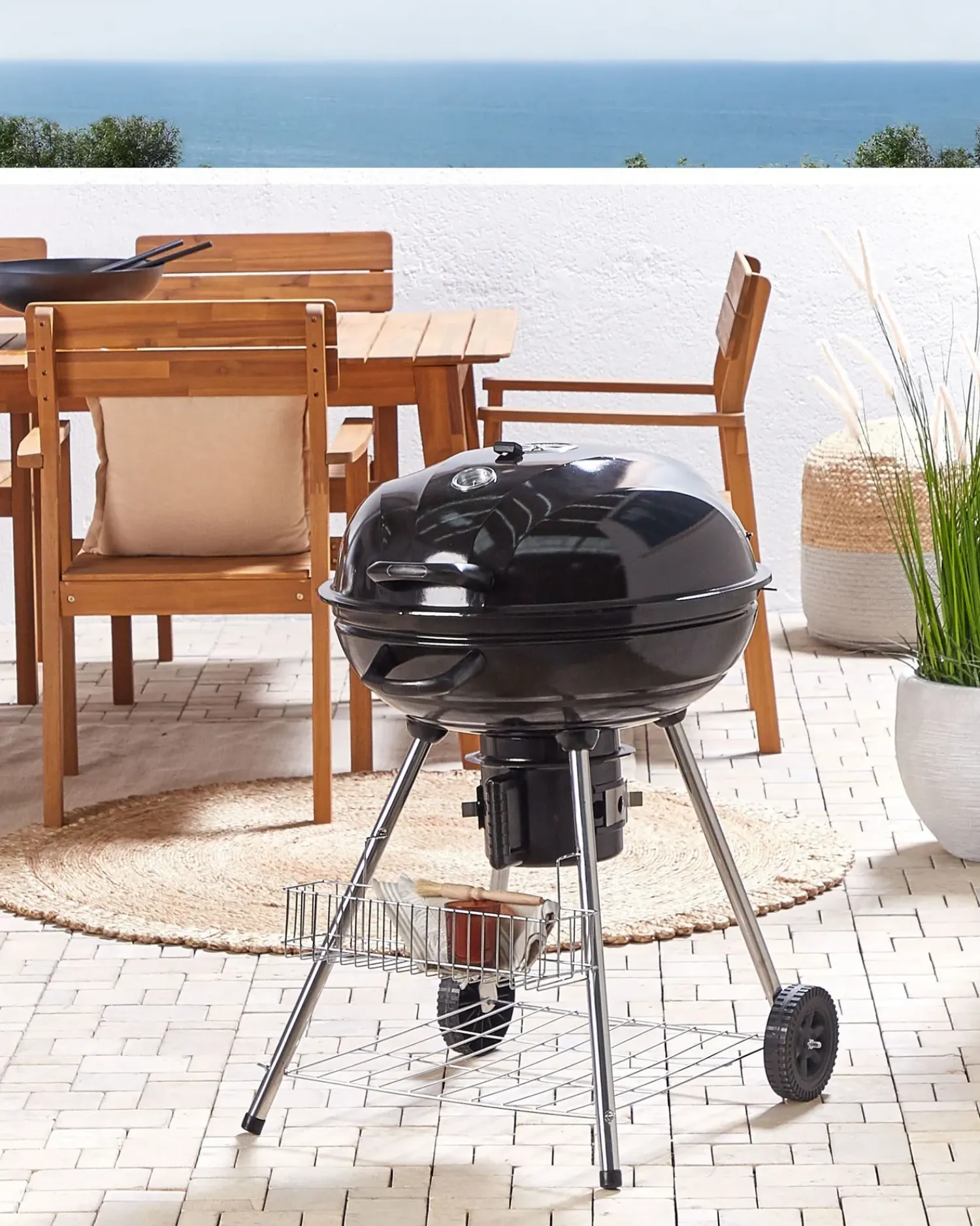 Hot Beliani Barbecue a carbonella MARAPI Metallo Nero