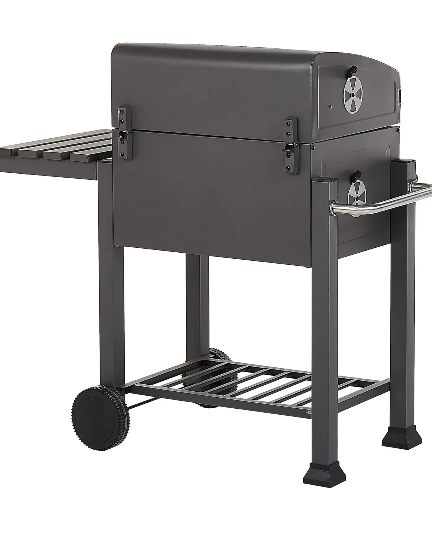 Beliani Barbecue a carbonella PAVLOF Metallo Nero Grigio
