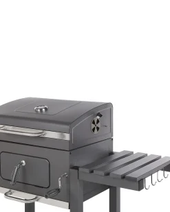 Beliani Barbecue a carbonella PAVLOF Metallo Nero Grigio