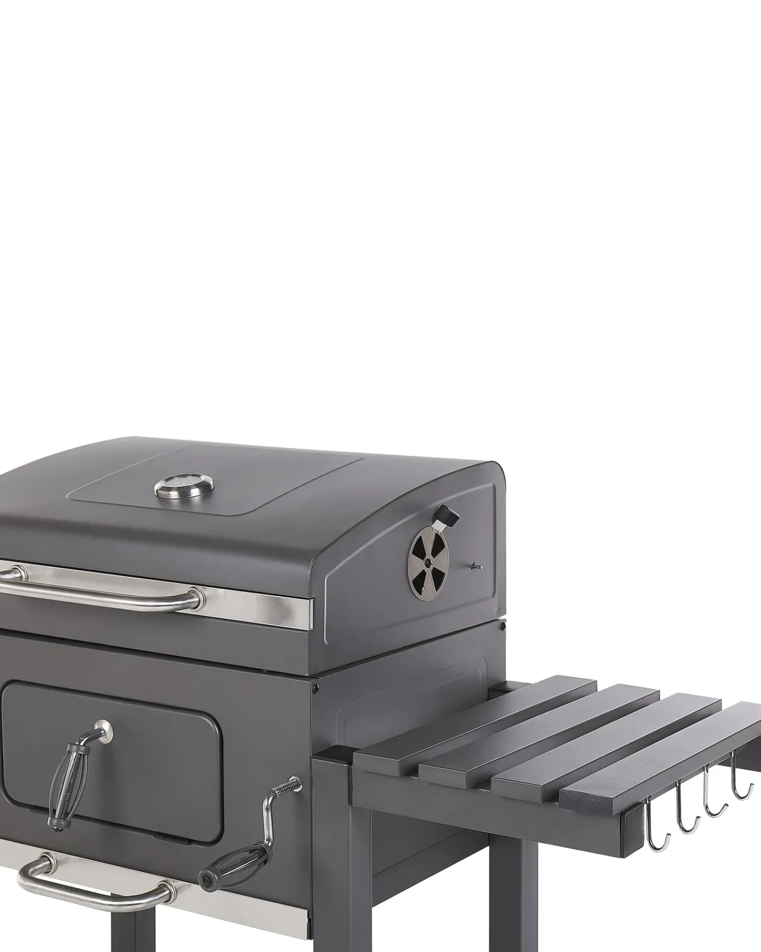 Beliani Barbecue a carbonella PAVLOF Metallo Nero Grigio