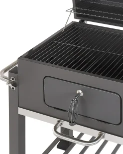 Beliani Barbecue a carbonella PAVLOF Metallo Nero Grigio