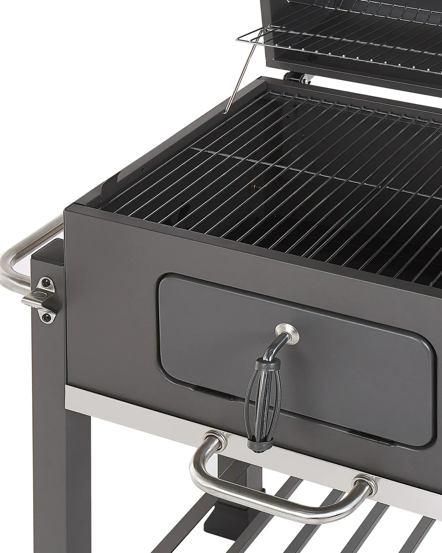 Beliani Barbecue a carbonella PAVLOF Metallo Nero Grigio