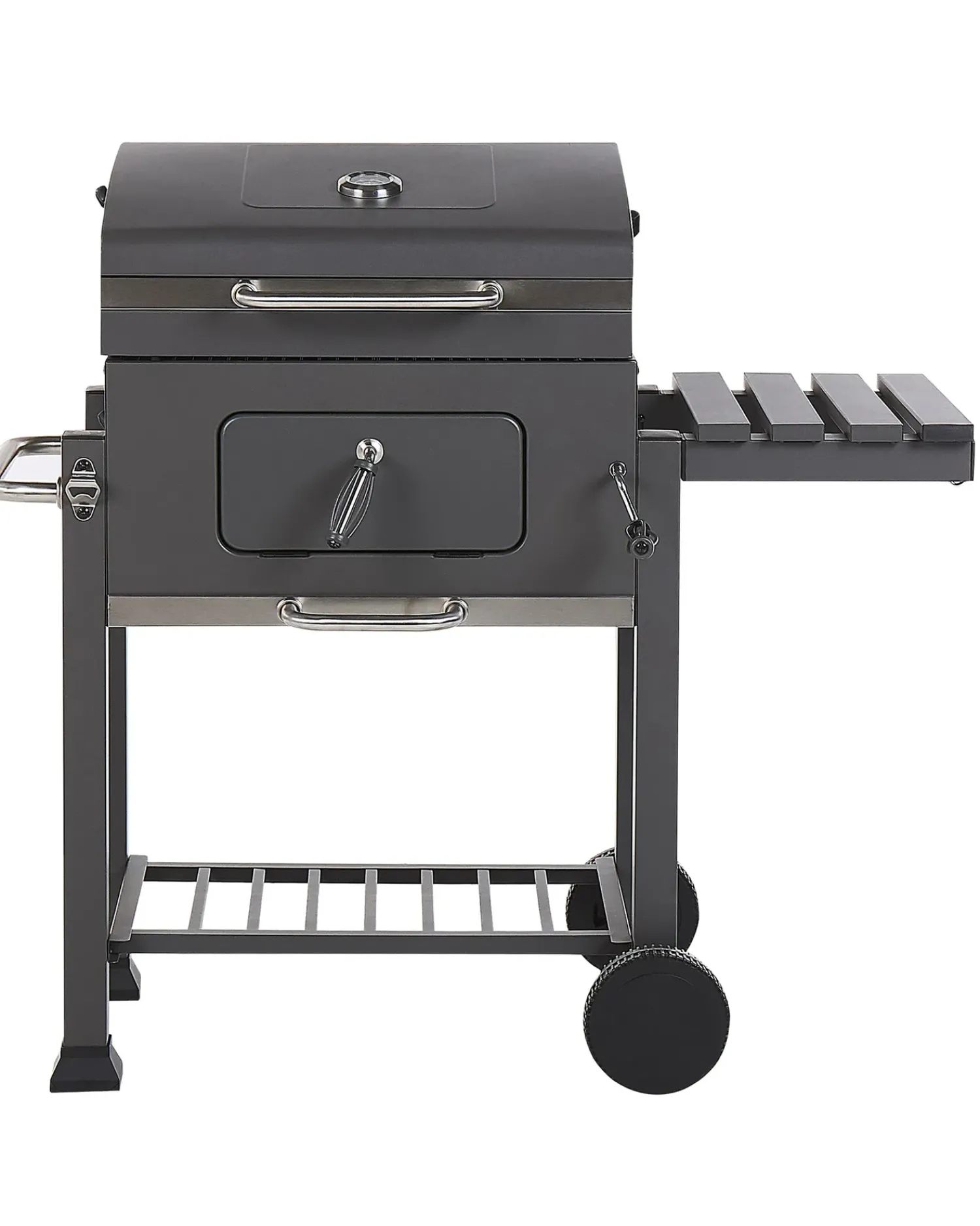 Beliani Barbecue a carbonella PAVLOF Metallo Nero Grigio