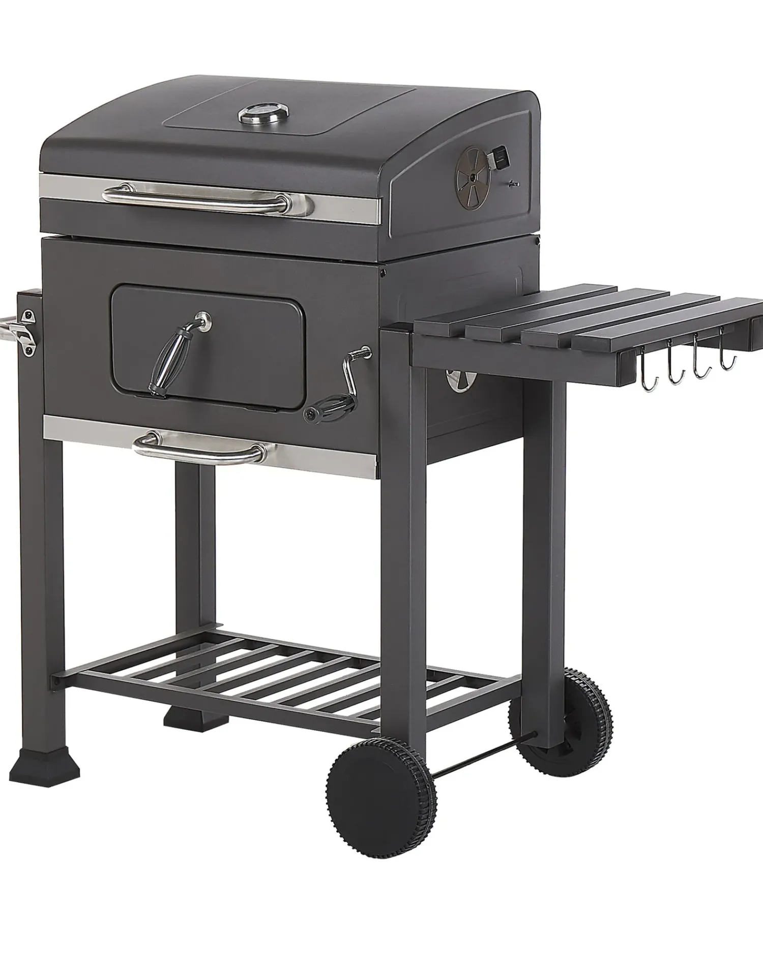 Beliani Barbecue a carbonella PAVLOF Metallo Nero Grigio