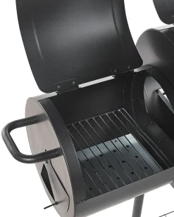 Clearance Beliani Barbecue a carbonella SATAH con affumicatore Metallo Nero