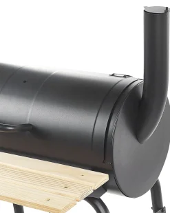 Clearance Beliani Barbecue a carbonella SATAH con affumicatore Metallo Nero