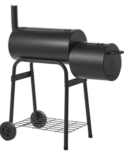 Clearance Beliani Barbecue a carbonella SATAH con affumicatore Metallo Nero