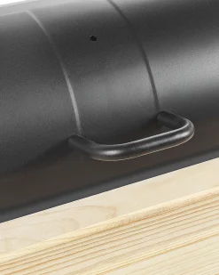 Clearance Beliani Barbecue a carbonella SATAH con affumicatore Metallo Nero