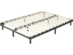 Best Beliani Base letto a doghe freestanding COMBOURG 180 x 200 cm Bianco Nero