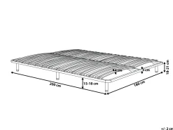 Best Beliani Base letto a doghe freestanding COMBOURG 180 x 200 cm Bianco Nero
