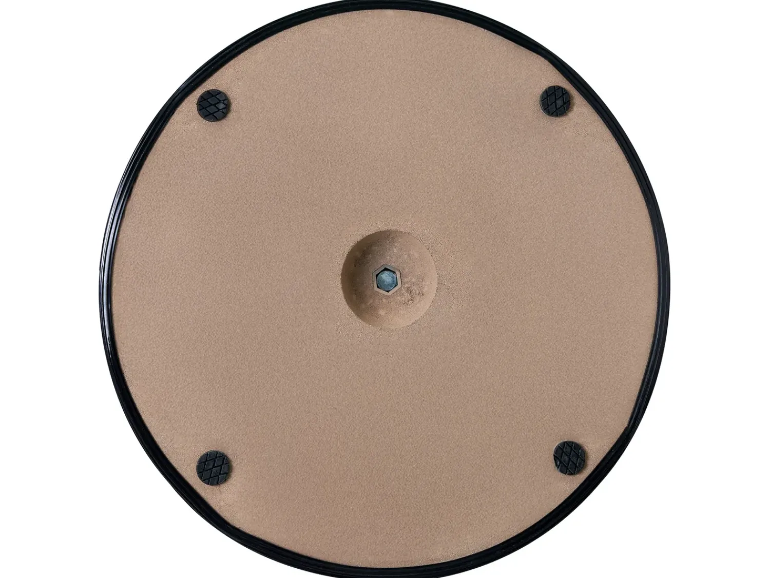 New Beliani Base per ombrellone CANZO Beige Rotonda 25 kg Beige Nero