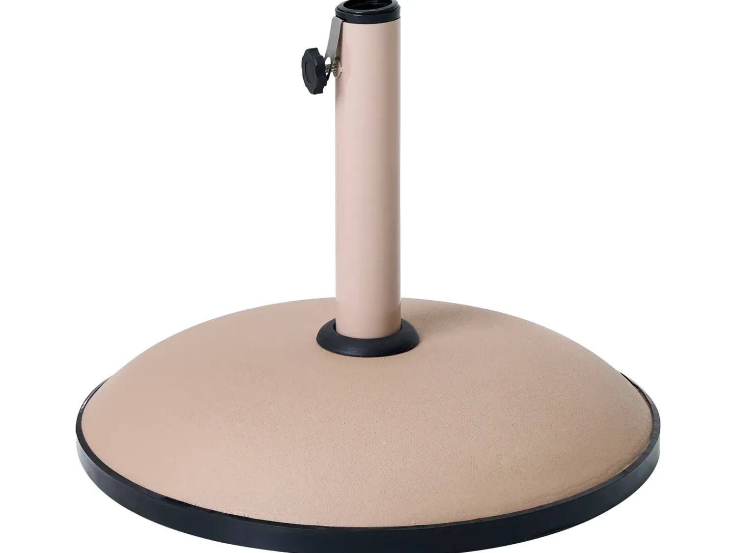 New Beliani Base per ombrellone CANZO Beige Rotonda 25 kg Beige Nero