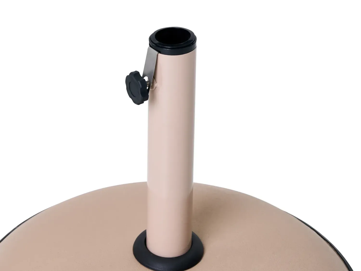New Beliani Base per ombrellone CANZO Beige Rotonda 25 kg Beige Nero