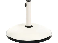 Clearance Beliani Base per ombrellone CANZO Bianco Rotonda 25 kg Bianco Nero