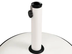 Clearance Beliani Base per ombrellone CANZO Bianco Rotonda 25 kg Bianco Nero