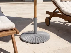 Best Beliani Base per ombrellone CAREZZA Rotonda 21 kg Grigio