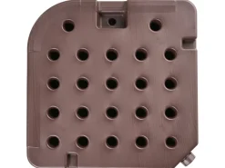 Best Beliani Base per ombrellone CARIA Tortora Quadrata 9 kg Marrone