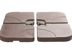Best Beliani Base per ombrellone CARIA Tortora Quadrata 9 kg Marrone