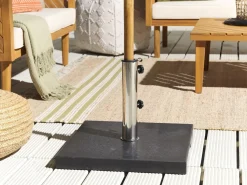 Online Beliani Base per ombrellone CEGGIA Nero 25 kg Argento Nero