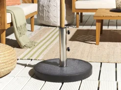 Discount Beliani Base per ombrellone CEGGIA Nero 25 kg Argento Nero