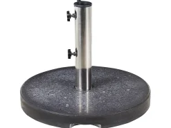 Discount Beliani Base per ombrellone CEGGIA Nero 25 kg Argento Nero