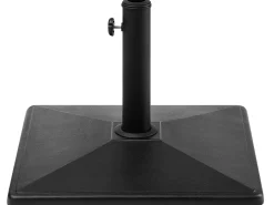 Outlet Beliani Base per ombrellone CERVO Quadrata 25 kg Nero