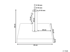 Clearance Beliani Base per ombrellone CERZETO Grigio 30 kg Argento Grigio