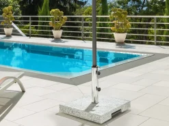 Clearance Beliani Base per ombrellone CERZETO Grigio 30 kg Argento Grigio