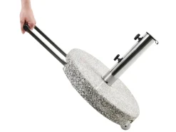 Beliani Base per ombrellone CERZETO Grigio 30 kg Argento Grigio