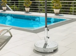 Beliani Base per ombrellone CERZETO Grigio 30 kg Argento Grigio