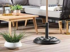 Best Beliani Base per ombrellone CETO Rotonda 23 kg Nero