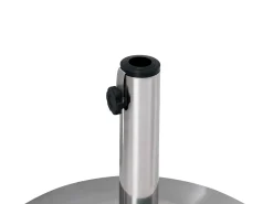 Best Beliani Base per ombrellone CRAVEGGIA Argento Rotonda 25 kg Argento Nero