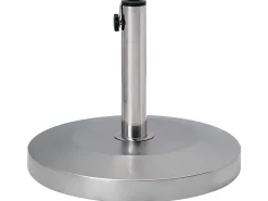 Best Beliani Base per ombrellone CRAVEGGIA Argento Rotonda 25 kg Argento Nero